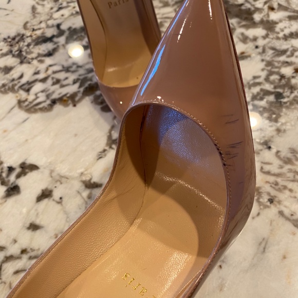 Christian Louboutin Nude Patent Leather Heels - Picture 8 of 14